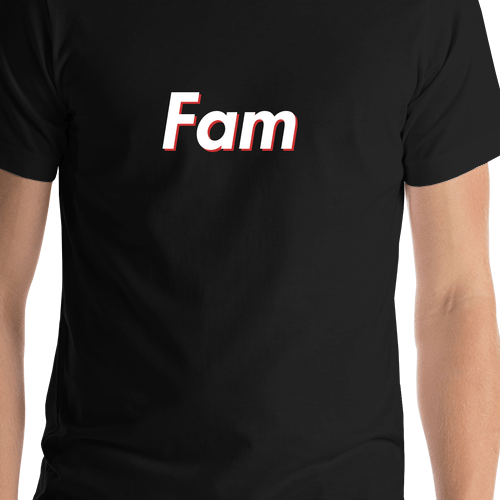 Fam T-Shirt - Black - Shirt Close-Up View
