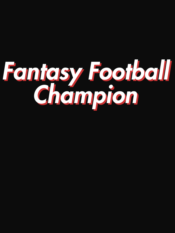 Fantasy Football Champion T-Shirt - Black - Decorate View