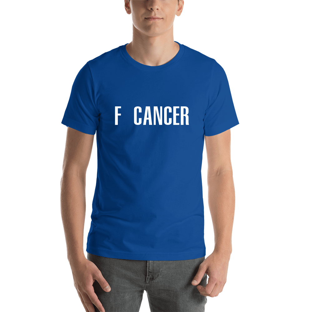 F Cancer T-Shirt - Blue - Shirt View
