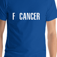 Thumbnail for F Cancer T-Shirt - Blue - Shirt Close-Up View