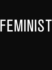 Thumbnail for Feminist T-Shirt - Black - Decorate View