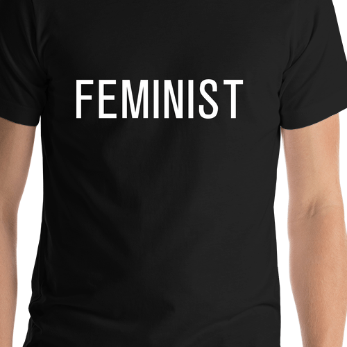 Feminist T-Shirt - Black - Shirt Close-Up View