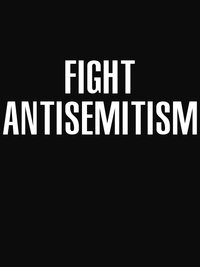 Thumbnail for Fight Antisemitism T-Shirt - Black - Decorate View