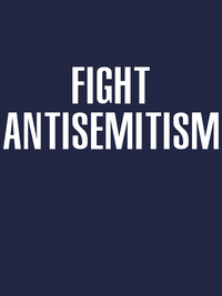 Thumbnail for Fight Antisemitism T-Shirt - Navy Blue - Decorate View