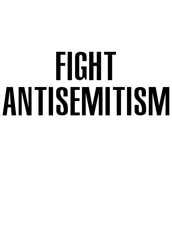 Fight Antisemitism T-Shirt - White - Decorate View