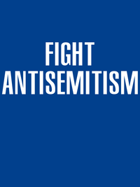 Thumbnail for Fight Antisemitism T-Shirt - Blue - Decorate View