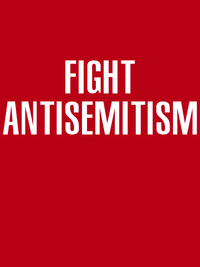 Thumbnail for Fight Antisemitism T-Shirt - Red - Decorate View