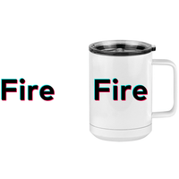 Thumbnail for Fire Coffee Mug Tumbler with Handle (15 oz) - TikTok Trends - Design View