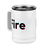 Thumbnail for Fire Coffee Mug Tumbler with Handle (15 oz) - TikTok Trends - Front Left View