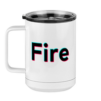 Thumbnail for Fire Coffee Mug Tumbler with Handle (15 oz) - TikTok Trends - Left View