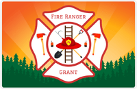 Thumbnail for Personalized Fire Truck Placemat XI - Fire Ranger - Red Insignia -  View