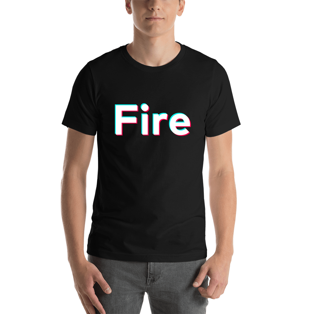 Fire T-Shirt - Black - TikTok Trends - Shirt View