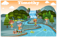 Thumbnail for Personalized Fishing Placemat I - River Casts - Orange Background -  View