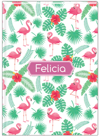 Thumbnail for Personalized Flamingos Journal VIII - Decorative Rectangle Nameplate - Front View