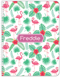 Thumbnail for Personalized Flamingos Notebook VIII - Decorative Rectangle Nameplate - Front View
