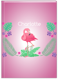 Thumbnail for Personalized Flamingos Journal VI - Pink Vignette - Front View
