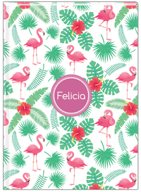 Thumbnail for Personalized Flamingos Journal VIII - Circle Nameplate - Front View