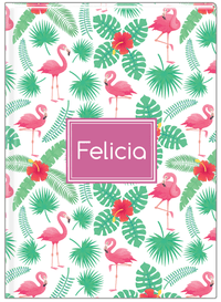 Thumbnail for Personalized Flamingos Journal VIII - Rectangle Nameplate - Front View