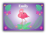 Thumbnail for Personalized Flamingos Canvas Wrap & Photo Print VI - Purple Vignette - Front View