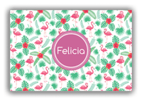 Thumbnail for Personalized Flamingos Canvas Wrap & Photo Print VIII - Circle Nameplate - Front View