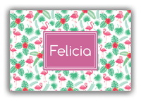 Thumbnail for Personalized Flamingos Canvas Wrap & Photo Print VIII - Rectangle Nameplate - Front View