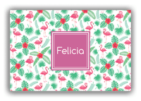 Thumbnail for Personalized Flamingos Canvas Wrap & Photo Print VIII - Square Nameplate - Front View