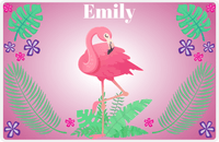 Thumbnail for Personalized Flamingos Placemat VI - Pink Vignette -  View