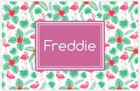 Thumbnail for Personalized Flamingos Placemat VIII - Rectangle Nameplate -  View