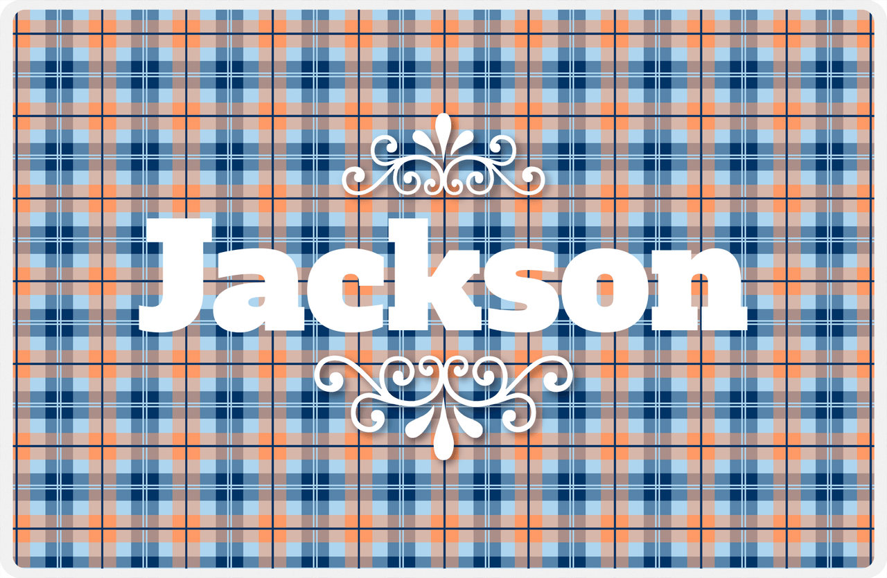 Personalized Flannel / Plaid Placemat VII - Western Flare -  View
