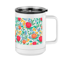 Thumbnail for Floral Coffee Mug Tumbler with Handle (15 oz) - Right View