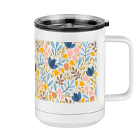 Thumbnail for Floral Coffee Mug Tumbler with Handle (15 oz) - Right View