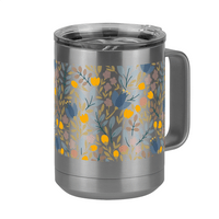 Thumbnail for Floral Coffee Mug Tumbler with Handle (15 oz) - Front Right View
