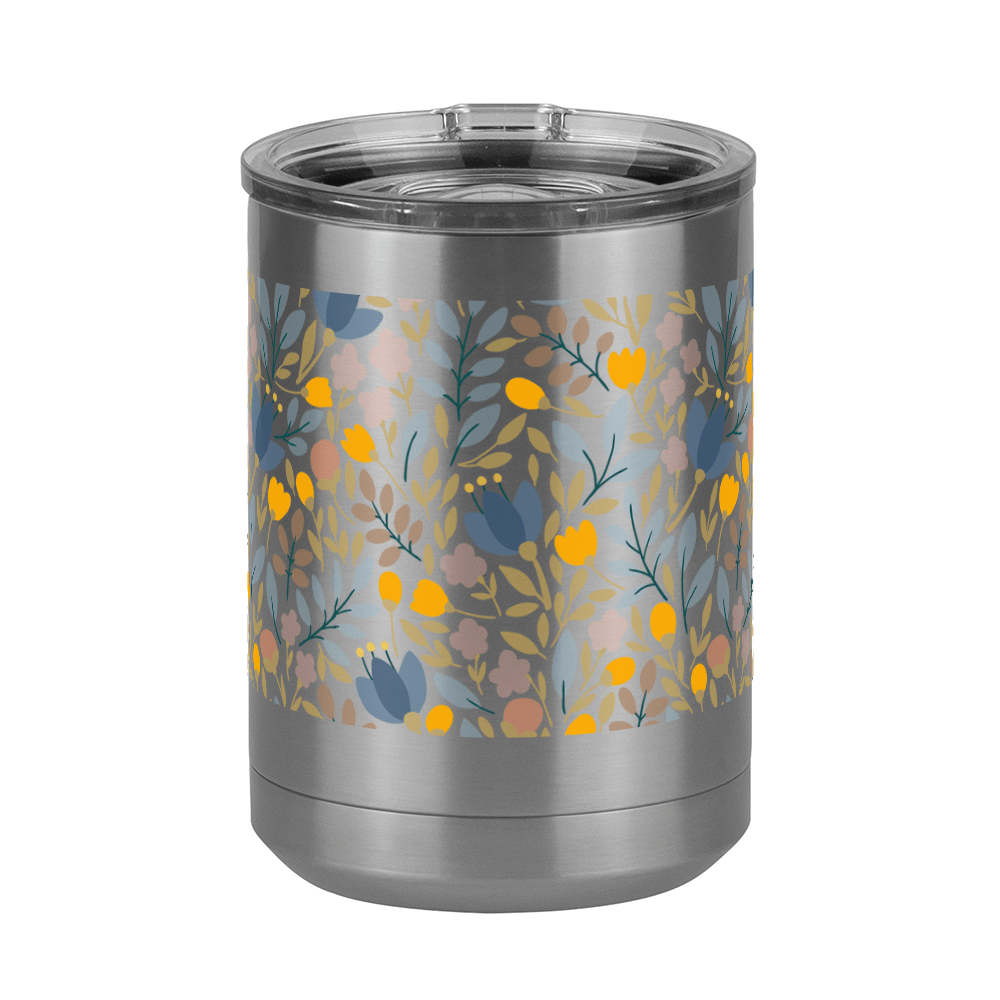 Floral Coffee Mug Tumbler with Handle (15 oz) - Front View