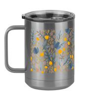 Thumbnail for Floral Coffee Mug Tumbler with Handle (15 oz) - Left View
