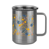 Thumbnail for Floral Coffee Mug Tumbler with Handle (15 oz) - Right View