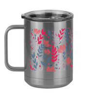 Thumbnail for Floral Coffee Mug Tumbler with Handle (15 oz) - Left View
