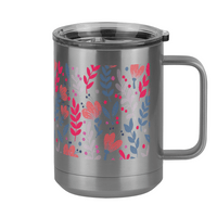 Thumbnail for Floral Coffee Mug Tumbler with Handle (15 oz) - Right View