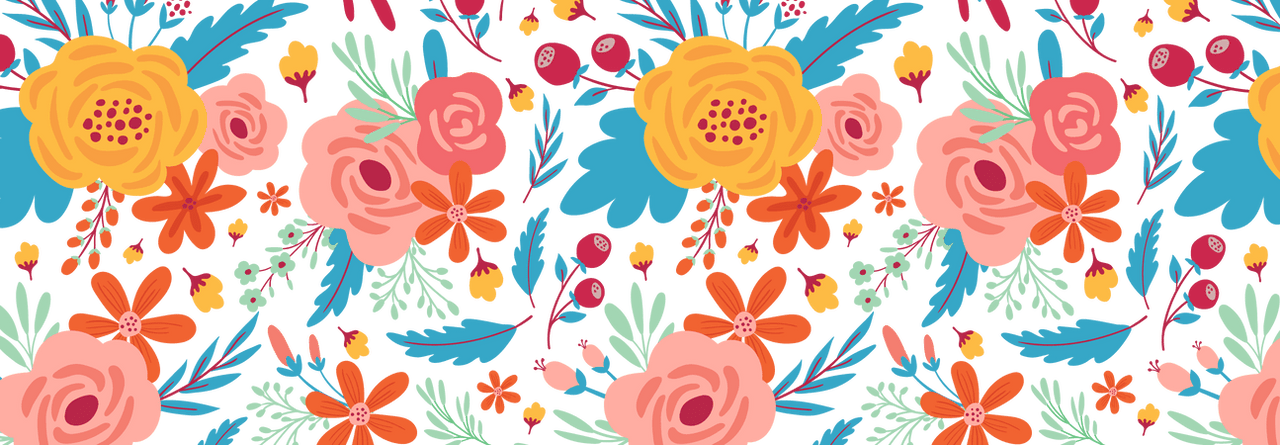 Floral Coffee Mug Tumbler with Handle (15 oz) - Graphic View