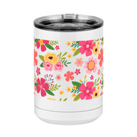 Thumbnail for Floral Coffee Mug Tumbler with Handle (15 oz) - Front View