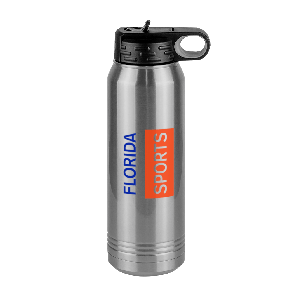 Personalized Florida Sports Water Bottle (30 oz) - Rotated Text - Right View