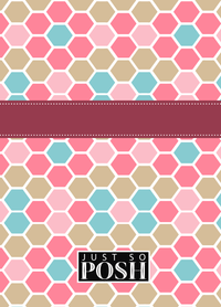 Thumbnail for Personalized Flower Comb Journal - Pink and Teal - Circle Ribbon Nameplate - Back View