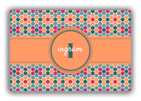 Thumbnail for Personalized Flower Comb Canvas Wrap & Photo Print - Orange with Circle Ribbon Nameplate - Front View