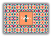 Thumbnail for Personalized Flower Comb Canvas Wrap & Photo Print - Orange with Square Nameplate - Front View