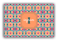 Thumbnail for Personalized Flower Comb Canvas Wrap & Photo Print - Orange with Stamp Nameplate - Front View