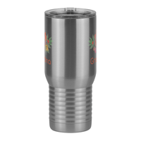 Thumbnail for Personalized Flowers Travel Coffee Mug Tumbler with Handle (20 oz) - Grandma - Front View
