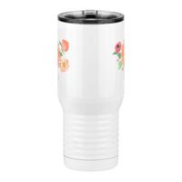 Thumbnail for Personalized Flowers Travel Coffee Mug Tumbler with Handle (20 oz) - Gigi - Front View