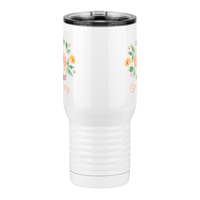 Thumbnail for Personalized Flowers Travel Coffee Mug Tumbler with Handle (20 oz) - Grammy - Front View