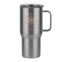 Thumbnail for Personalized Flowers Travel Coffee Mug Tumbler with Handle (20 oz) - Grammy - Right View