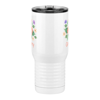 Thumbnail for Personalized Flowers Travel Coffee Mug Tumbler with Handle (20 oz) - Granny - Front View