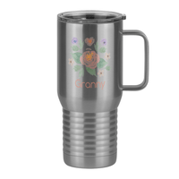 Thumbnail for Personalized Flowers Travel Coffee Mug Tumbler with Handle (20 oz) - Granny - Right View